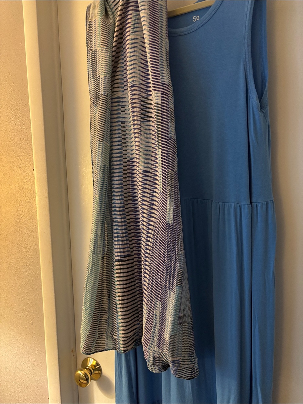 Large, blue, black and green wrap